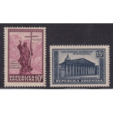 ARGENTINA 1934 GJ 731/2 SERIE COMPLETA DE ESTAMPILLAS NUEVAS MINT U$ 4,50